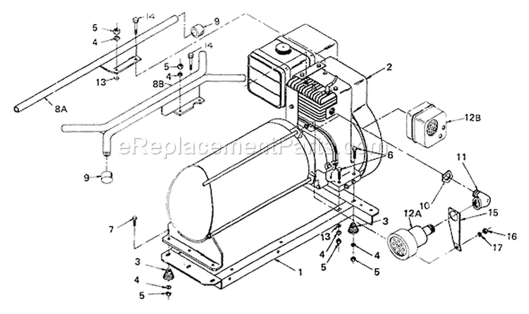 Page C Diagram and Parts List for 8796-0  Briggs and Stratton Generator